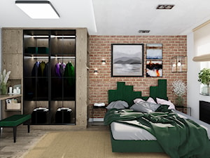Mieszkanie 85 m2 - Sypialnia, styl industrialny - zdjęcie od Adach Design Studio wnętrz Magdalena Adach