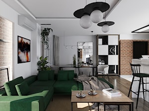 Mieszkanie 85 m2 - Salon, styl industrialny - zdjęcie od Adach Design Studio wnętrz Magdalena Adach