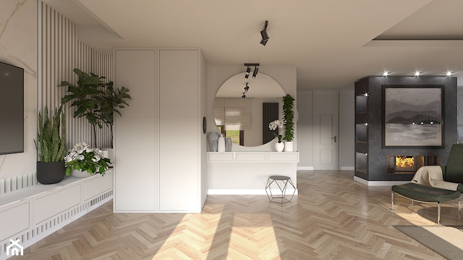 Dom 180m2 - Salon, styl nowoczesny - zdjęcie od Adach Design Studio wnętrz Magdalena Adach