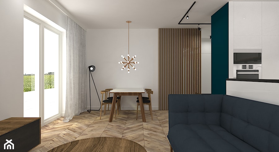 mieszkanie Żoliborz - Salon, styl nowoczesny - zdjęcie od noobo studio
