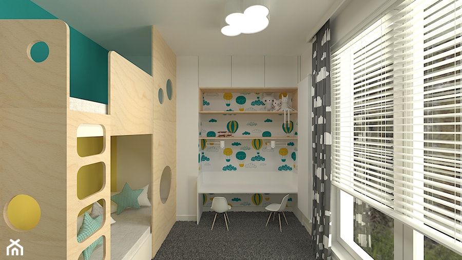 mieszkanie Bemowo - Pokój dziecka, styl skandynawski - zdjęcie od noobo studio