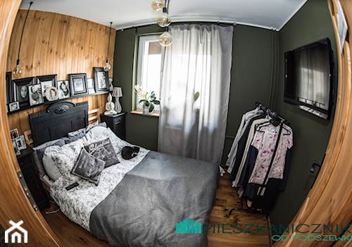78 metrowe Mieszkanie Anny i Piotra w podpoznańskiej Wrześni - Mała zielona sypialnia - zdjęcie od mieszkanicznik od podszewki