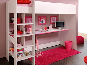 Mały różowy pokój dziecka dla dziecka dla nastolatka dla dziewczynki, styl nowoczesny - zdjęcie od Papagalo