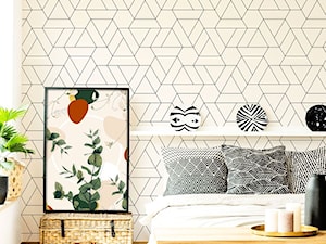 Kolekcja #InspiredSpace - Mała biała sypialnia, styl nowoczesny - zdjęcie od decormint