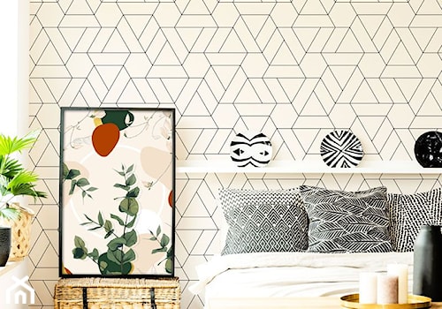 Kolekcja #InspiredSpace - Mała biała sypialnia, styl nowoczesny - zdjęcie od decormint
