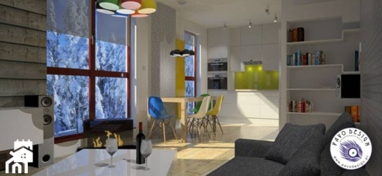 Salon z jadalnią w stylu skandynawskim - zdjęcie od Design-Store - Homebook