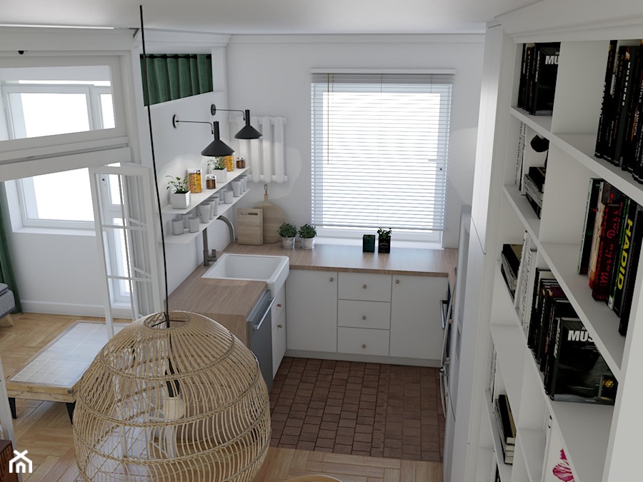 Mieszkanie w stylu kamienicy - Kuchnia, styl minimalistyczny - zdjęcie od Studio 36m2