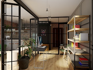 Nietypowe mieszkanie dla Pary - Średnie w osobnym pomieszczeniu szare biuro, styl industrialny - zdjęcie od Studio 36m2