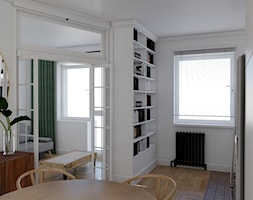 Mieszkanie w stylu kamienicy - Średnia zamknięta biała z zabudowaną lodówką kuchnia jednorzędowa z o ... - zdjęcie od Studio 36m2 - Homebook