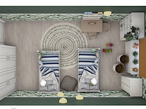 Projekt koncepcyjny pokoju dziecięcego w kilku wersjach - Pokój dziecka, styl skandynawski - zdjęcie od Studio 36m2