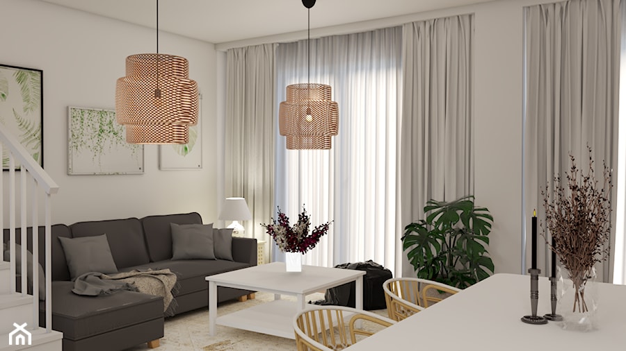 Segment pełen światła - Salon, styl skandynawski - zdjęcie od Studio 36m2