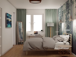 170 m2 w Łomiankach - Średnia biała sypialnia, styl skandynawski - zdjęcie od Studio 36m2