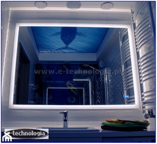 Sufit napinany w łazience - zdjęcie od E-TECHNOLOGIA Leszek Łazarski - Homebook