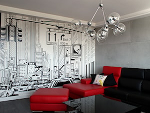 mieszkanie młodego kawalera - Salon, styl nowoczesny - zdjęcie od Archideko