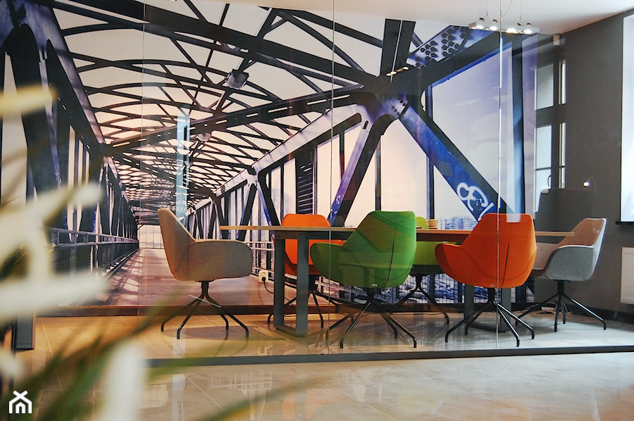 biuro w Poznaniu - Średnie czarne biuro, styl minimalistyczny - zdjęcie od Archideko