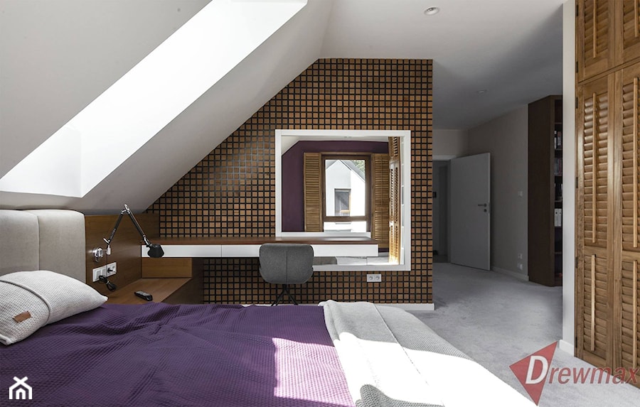 Sypialnia w drewnie - Sypialnia - zdjęcie od Drewmax Meble na wymiar