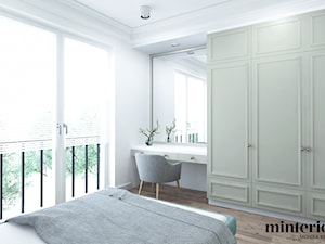 BUJANIE W OBŁOKACH - Mała biała sypialnia, styl nowoczesny - zdjęcie od minteriors Monika Koryczan Architektura Wnętrz