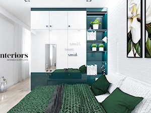 ZIELONO MI - Średnia biała sypialnia, styl nowoczesny - zdjęcie od minteriors Monika Koryczan Architektura Wnętrz