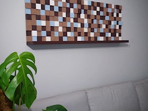 Mozaika drewniana 3D Brown z półką - zdjęcie od Ashwood Home