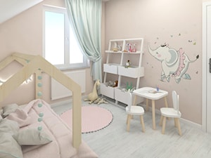 Pokój Blanki - Mały beżowy pokój dziecka dla dziecka dla chłopca dla dziewczynki - zdjęcie od Ing