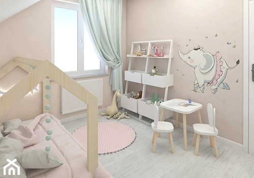 Pokój Blanki - Mały beżowy pokój dziecka dla dziecka dla chłopca dla dziewczynki - zdjęcie od Ing