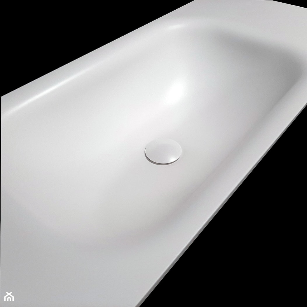 Blat łazienkowy z wygiętą umywalką - zdjęcie od blaty.eu - sklep internetowy - Homebook