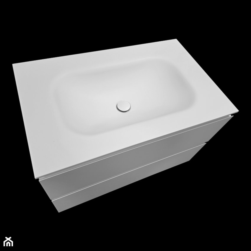 Szafka łazienko z umywalką termoformowana z blatu kompozytowego - Łazienka, styl minimalistyczny - zdjęcie od blaty.eu - sklep internetowy - Homebook