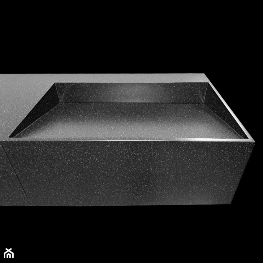 szafka łazienkowa ze zintegrowaną umywalką na wymiar - zdjęcie od blaty.eu - sklep internetowy - Homebook