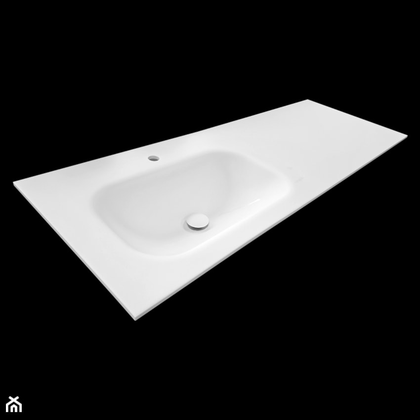 Umywalka termoformowana z blatu kompozytowego 150x54x1.2cm - Łazienka, styl minimalistyczny - zdjęcie od blaty.eu - sklep internetowy - Homebook