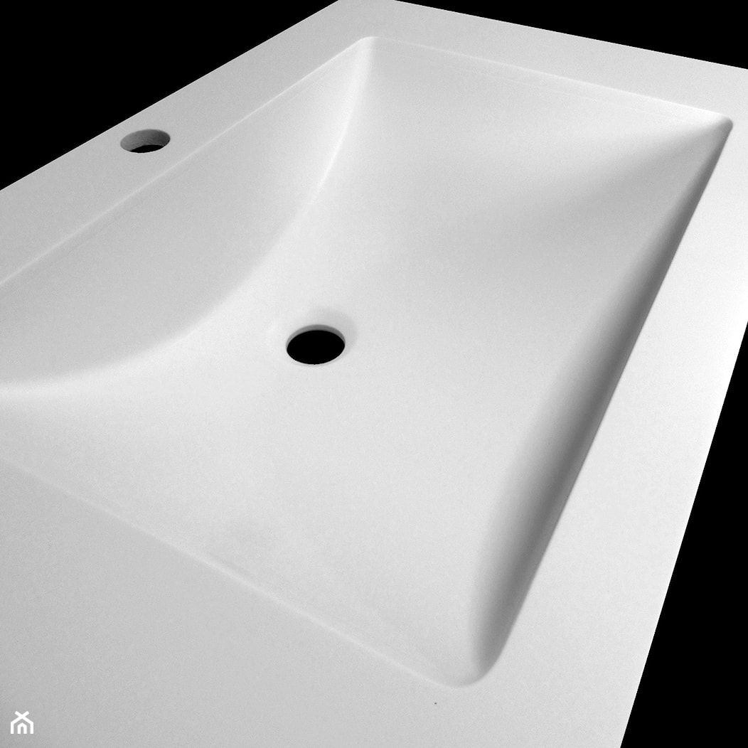 umywalka łazienkowa z zaoblonym dnem i blatem - zdjęcie od blaty.eu - sklep internetowy - Homebook