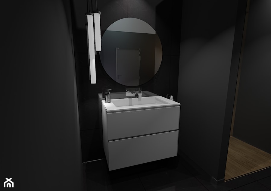 szafka łazienkowa z umywalką z odpływem tylnym - zdjęcie od blaty.eu - sklep internetowy
