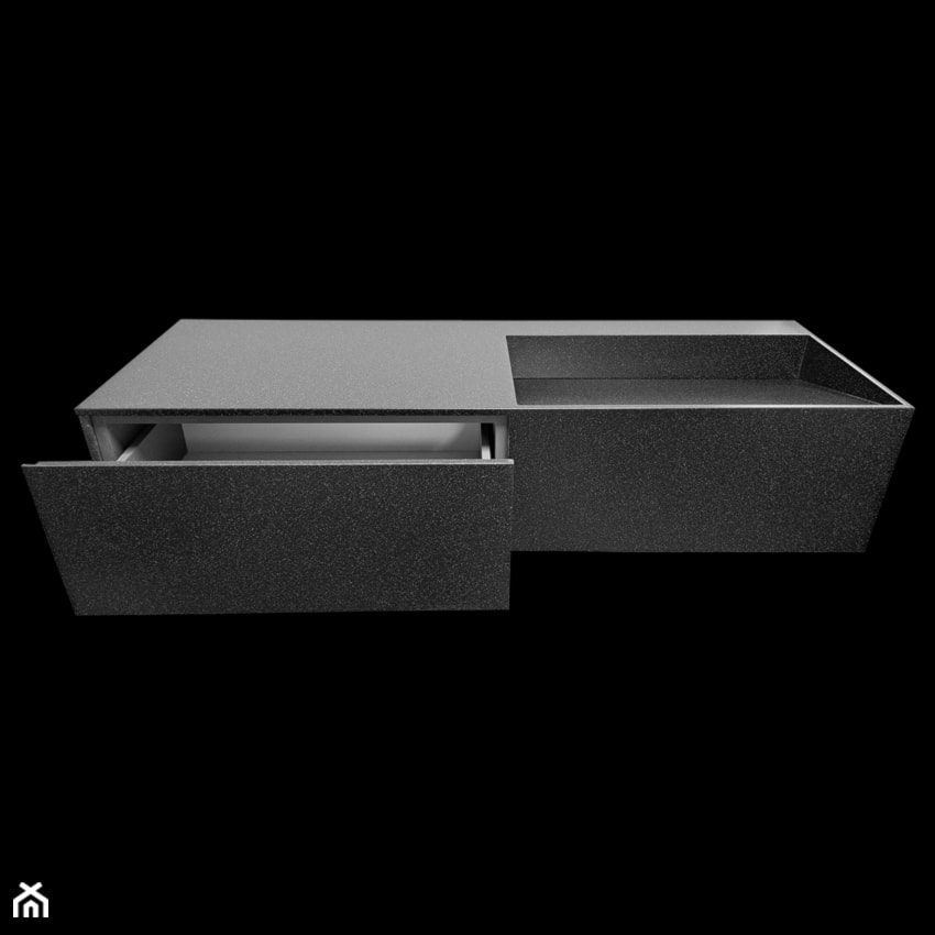 szafka łazienkowa ze zintegrowaną umywalką na wymiar - zdjęcie od blaty.eu - sklep internetowy - Homebook