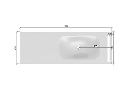 Aranżacje wnętrz - Łazienka: umywalka wygięta z blatu z otworem na ręcznik - blaty.eu - sklep internetowy. Przeglądaj, dodawaj i zapisuj najlepsze zdjęcia, pomysły i inspiracje designerskie. W bazie mamy już prawie milion fotografii!