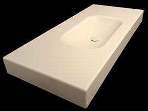 Umywalka łazienkowa wygięta bezpośrednio z blatu 120x55x11cm