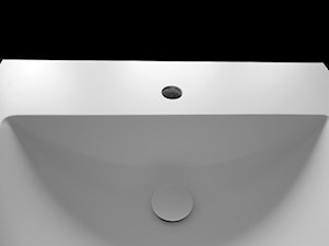Umywalka prostokątna z dnem w kształcie łódki zintegrowana z blatem 60x53x12,5cm - Łazienka, styl minimalistyczny - zdjęcie od blaty.eu - sklep internetowy