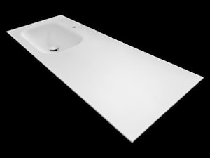 Umywalka termoformowana z blatu kompozytowego 150x54x1.2cm - Łazienka, styl minimalistyczny - zdjęcie od blaty.eu - sklep internetowy