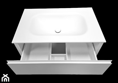 Szafka łazienko z umywalką termoformowana z blatu kompozytowego - Łazienka, styl minimalistyczny - zdjęcie od blaty.eu - sklep internetowy