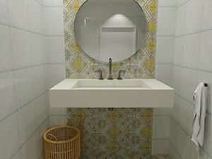 Umywalka kompozytowa z odpływem szczelinowym w kolorze beżowym - Łazienka, styl nowoczesny - zdjęcie od blaty.eu - sklep internetowy