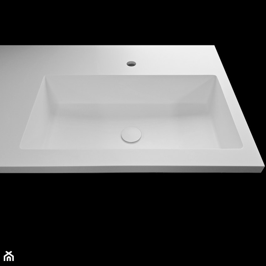 umywalka łazienkowa zintegrowana z blatem 135x60x3cm - zdjęcie od blaty.eu - sklep internetowy - Homebook