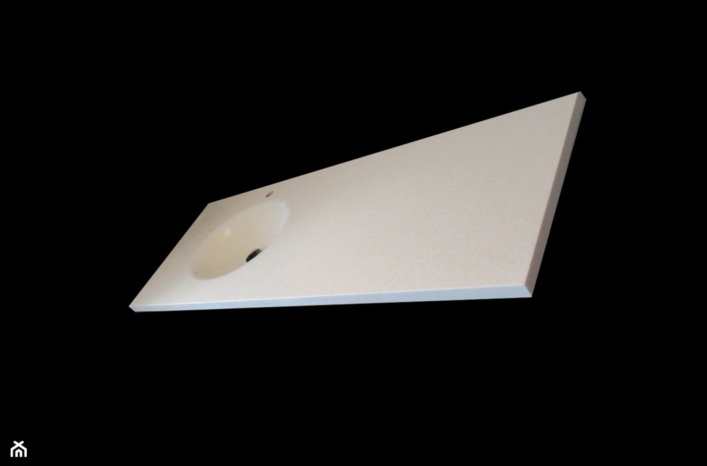 umywalka wygięta z blatu w kolorze Grandex Cream Sand - zdjęcie od blaty.eu - sklep internetowy - Homebook