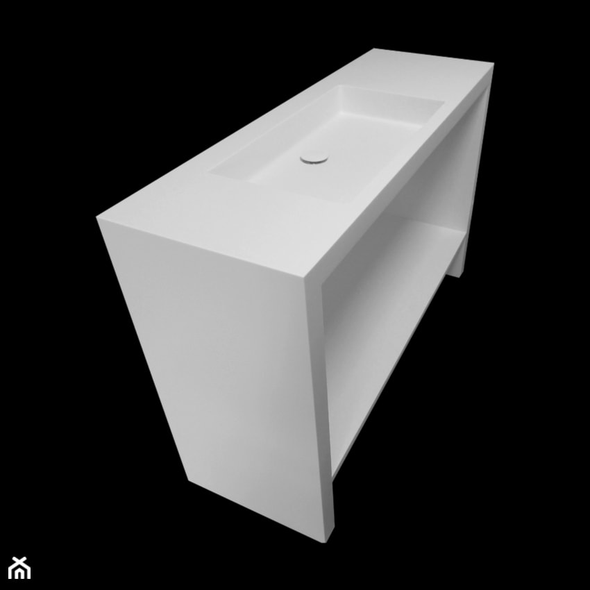 szafka kompozytowa z blatem i umywalką, na wymiar - zdjęcie od blaty.eu - sklep internetowy