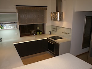 Czarno biała kuchnia na zamówienie - zdjęcie od DrewutniaLoft