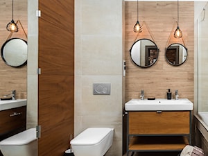 MIESZKANIE W KRAKOWIE - Średnia bez okna z lustrem łazienka, styl nowoczesny - zdjęcie od AP interiors Agata Piwowarczyk