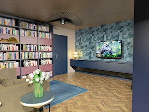 Salon z biblioteczką - zdjęcie od Maszroom: Karolina Pogorzelska