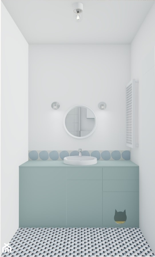 Łazienka z miejscem na kuwetę - zdjęcie od Maszroom: Karolina Pogorzelska
