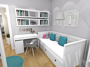Średni szary pokój dziecka dla nastolatka dla dziewczynki, styl nowoczesny - zdjęcie od New Age Design SC