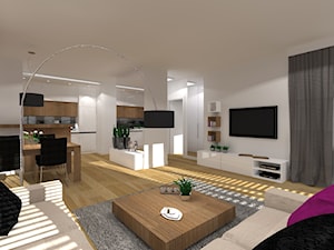 Apartament w warszawskim Wilanowie - Salon, styl nowoczesny - zdjęcie od New Age Design SC