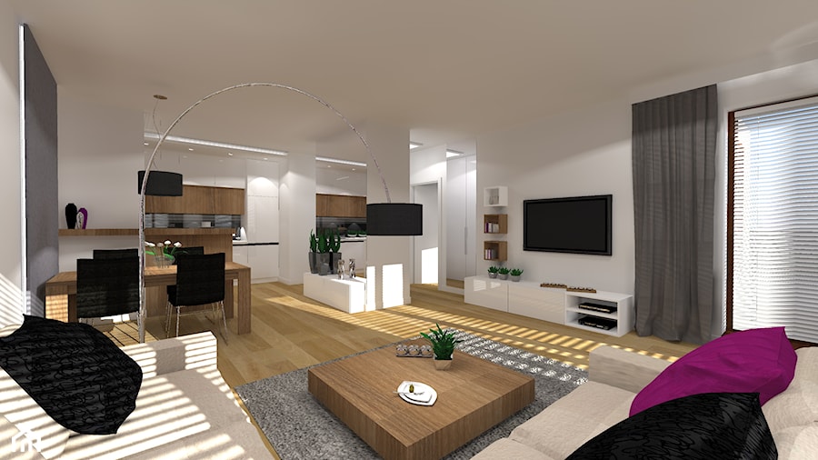 Apartament w warszawskim Wilanowie - Salon, styl nowoczesny - zdjęcie od New Age Design SC