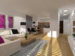 Apartament w warszawskim Wilanowie - Salon, styl nowoczesny - zdjęcie od New Age Design SC