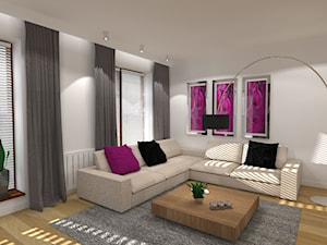 Apartament w warszawskim Wilanowie - Salon, styl nowoczesny - zdjęcie od New Age Design SC